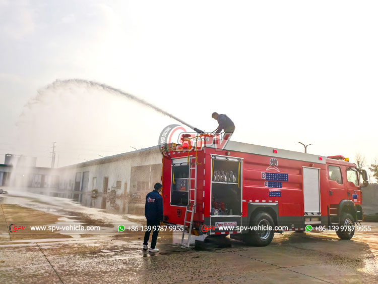  HOWO 8 CBM Fire Fighting Truck Working Test - SPV Trucks